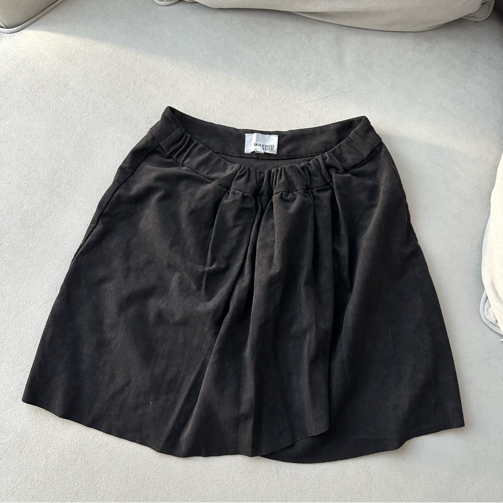 Wilfred Free Faux Suede Wrap Skirt